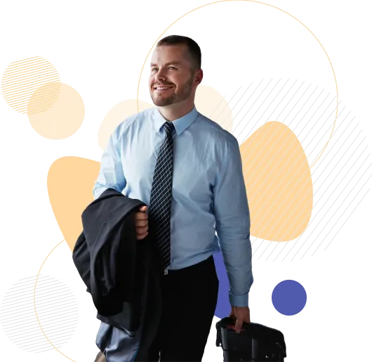 Professional businessman with briefcase