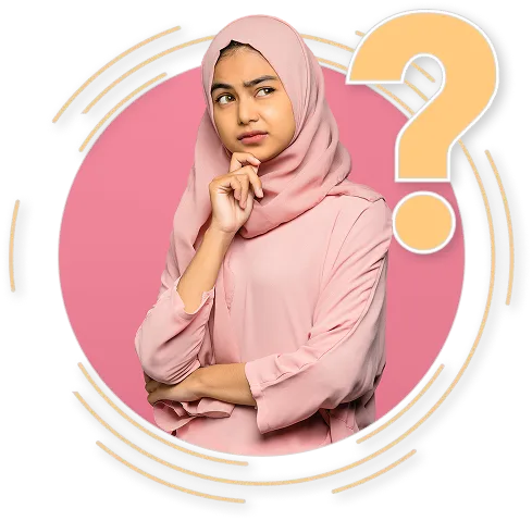 Woman thinking about FAQ
